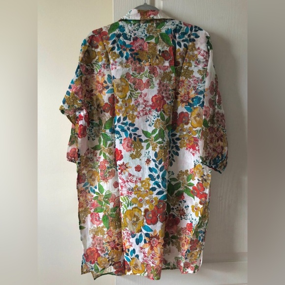 Johnny Was floral shirt dress 30% silk new without tag and label Size S - Picture 7 of 7
